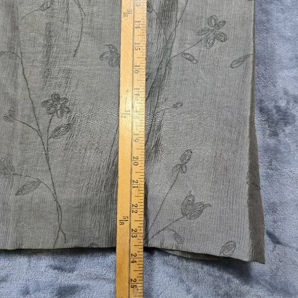 Floral Jacquard Skirt Suit Set Sage Green Size 12 - Picture 15 of 16